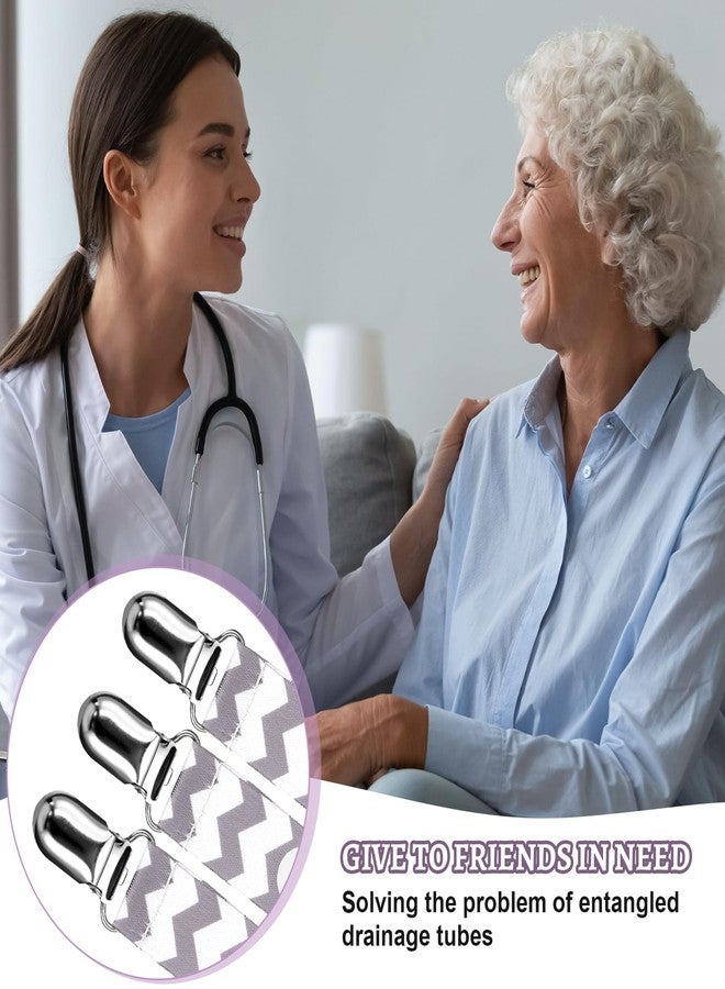 Yaocom مجموعة ياوكوم المكونة من 12 قطعة من مشابك أنابيب تصريف ما بعد استئصال الثدي مع أزرار كبس لتثبيت أنبوب التصريف ومنع انثناءه - Image 4